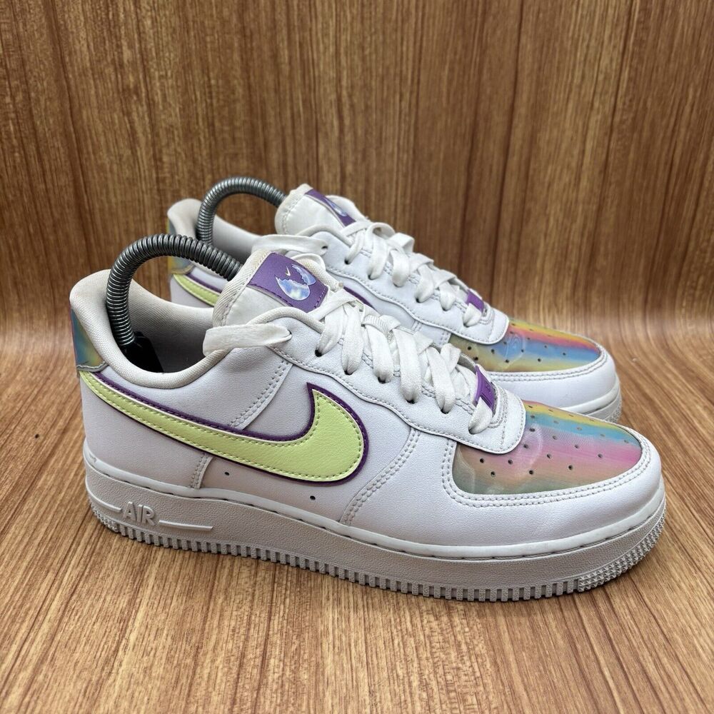 Nike Iridescent White and Purple Sneakers